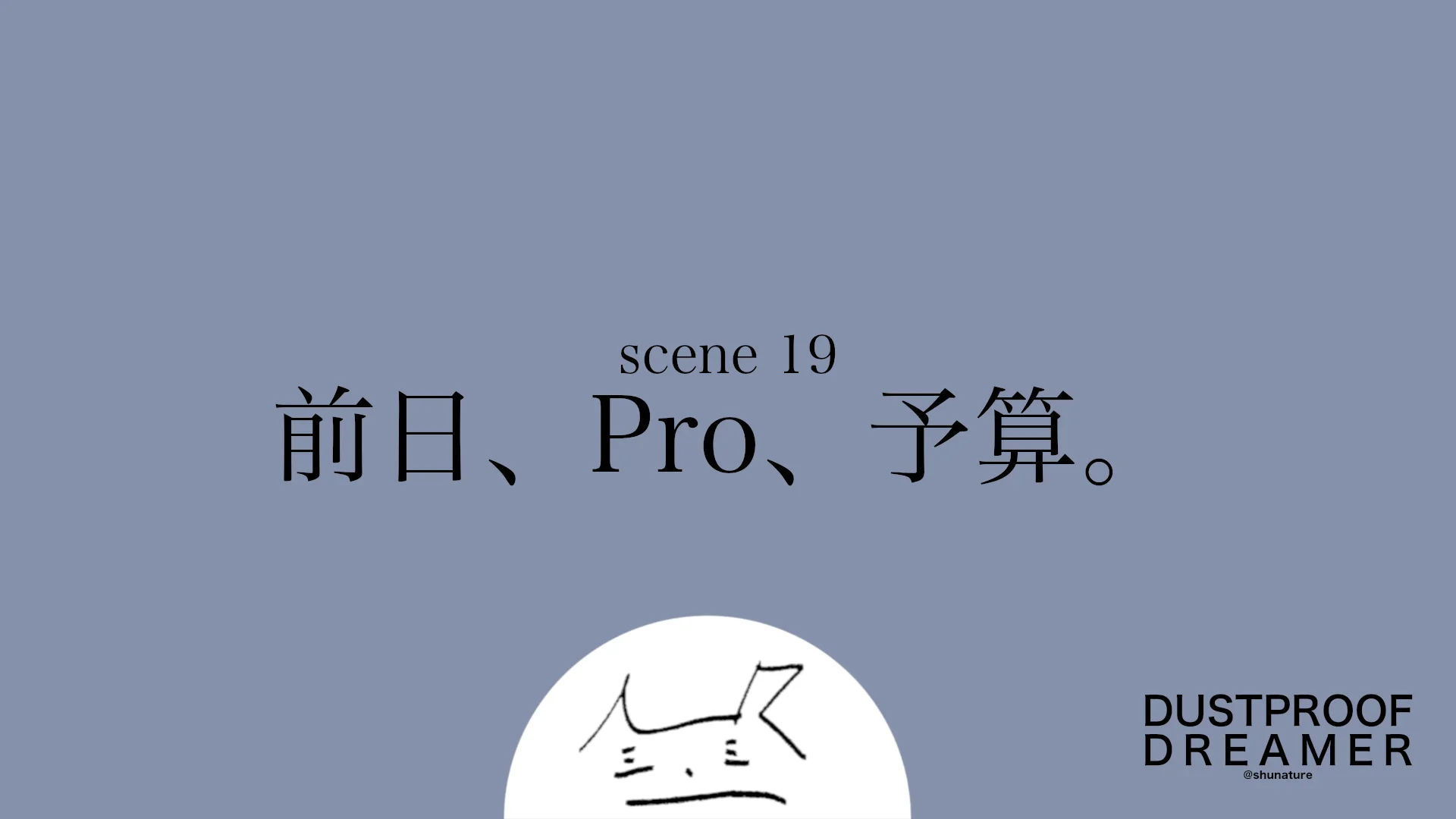 前日、Pro、予算。