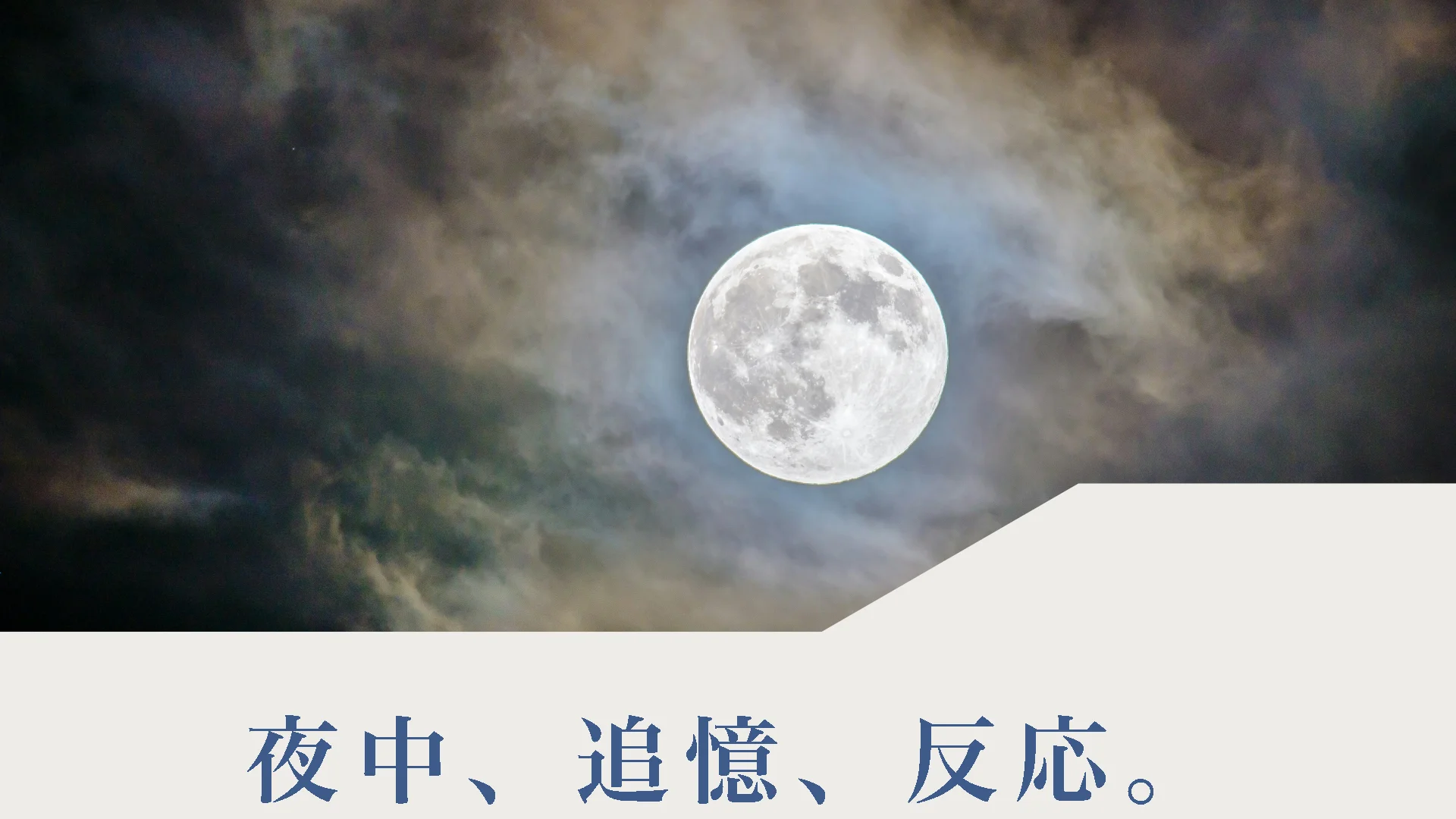 夜中、追憶、反応。