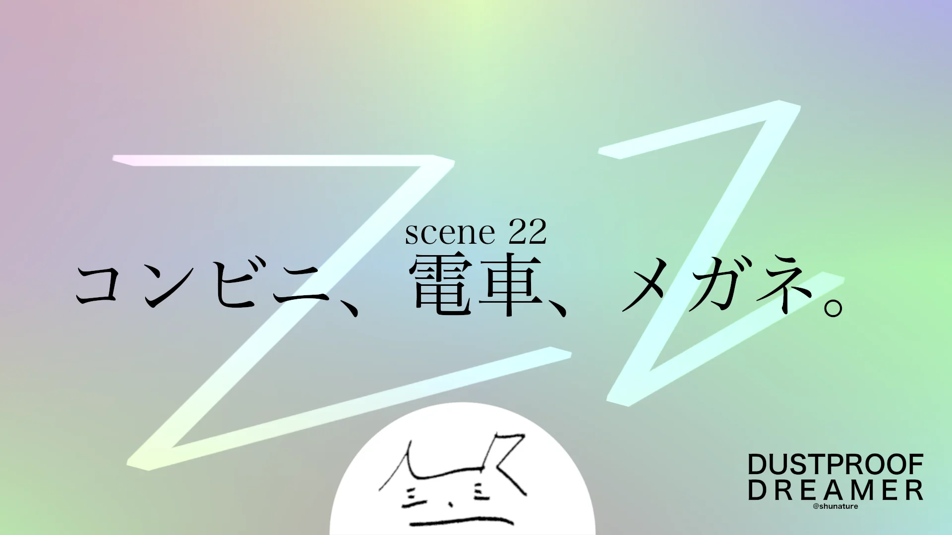 コンビニ、電車、メガネ。