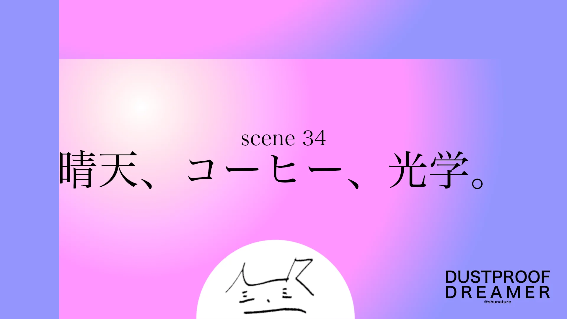 晴天、コーヒー、光学。
