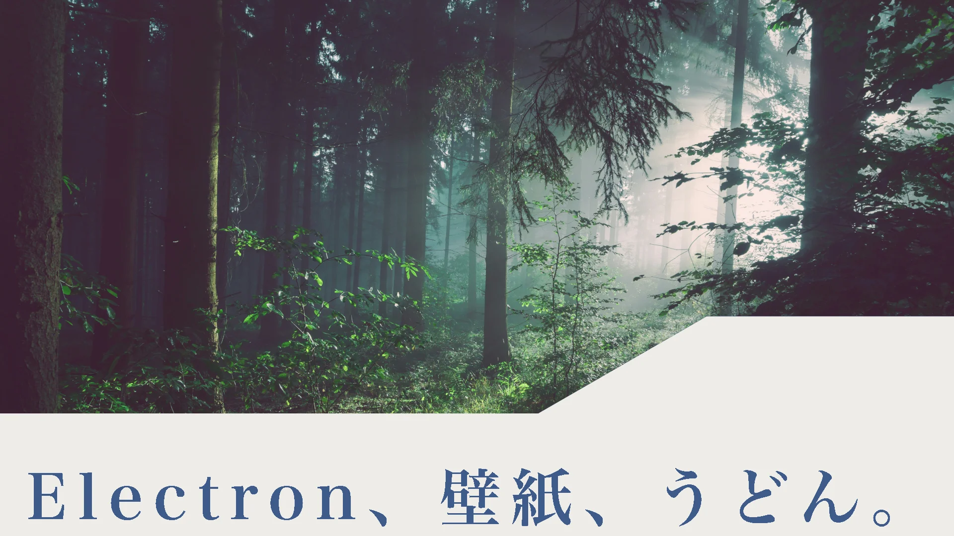 Electron、壁紙、うどん。